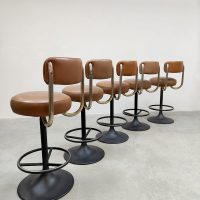 Midcentury modern Swedish bar stools barkrukken Borje Johanson 65 cm