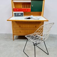 Vintage design rattan webbing desk 'Natural elements' rotan secretaire
