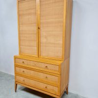Vintage design rattan webbing cabinet wandkast 'Bohemian nature'