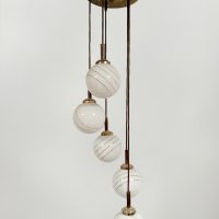 Vintage cascade '70's Regency' golden pendant hanglamp Massive