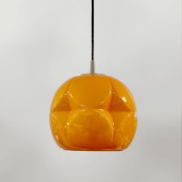 Vintage orange Murano glass pendant hanglamp Peill & Putzler