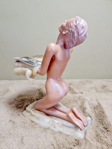 Vintage statue 'Lady faithful servant' beeld Rémo Pintus