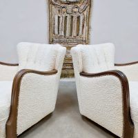 Art Deco armchairs lounge fauteuils 'Elegant bouclé'