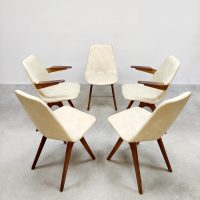 Midcentury Dutch design dining chairs eetkamerstoelen J.van Os Culemborg