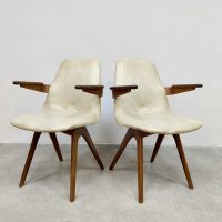 Vintage Dutch design dining chairs eetkamerstoelen Van Os Culemborg