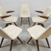 vintage eetkamerstoelen jaren 50 dining chairs van Os dutch design fifties