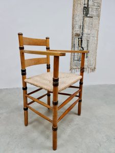 Art Deco rush armchair stoel Amsterdamse school Jac Levee