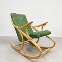 Vintage design bentwood rocking chair schommelstoel Antonin Suman