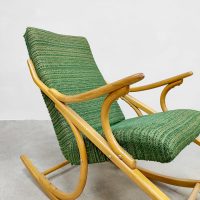 Midcentury modern TON Czech design Bentwood Rocking chair schommelstoel Antonin Suma 1960 vintage
