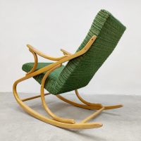 Midcentury modern TON Czech design Bentwood Rocking chair schommelstoel Antonin Suma 1960