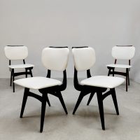 Vintage Dutch dining chairs 'Zwaag' eetkamer stoelen Bako 1960