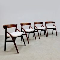Vintage armchairs houten eetkamerstoelen Dyrlund Denmark 1960