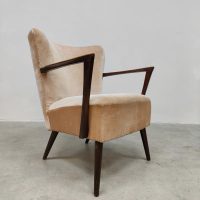 Vintage cocktail armchair peach club fauteuil
