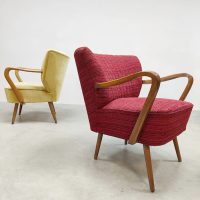 Midcentury cocktail chairs armchairs lounge fauteuil club fauteuil jaren 50