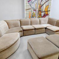 midcentury modern modular sofa elementen bank velvet