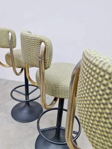 Midcentury Borje Johanson krukken barstools new upholstery Swedish design