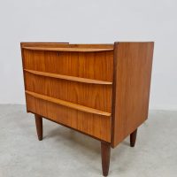 Vintage Danish teak dresser cabinet chest of drawers