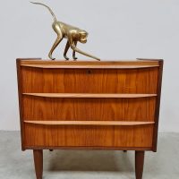 Vintage Danish teak dresser cabinet chest of drawers