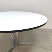 Vintage formica chrome dining table round ronde tafel 1970's