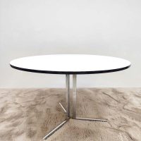 Vintage round dining table Mad men style