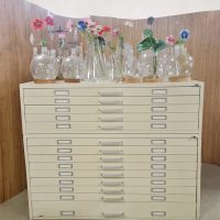 Vintage metal Industrial cabinet chest of drawers industriële ladenkast