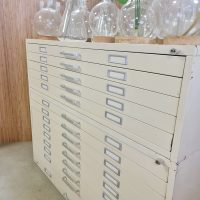 Vintage metal drawing cabinet chest of drawers