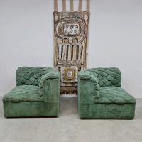 Vintage modular sofa elementen bank modulaire bank 'Green forest'