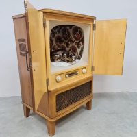 Vintage television TV cat house cocktail cabinet 'Cats tv box'