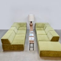 Vintage design modular sofa elementen bank Cor Team Form AG Nature green