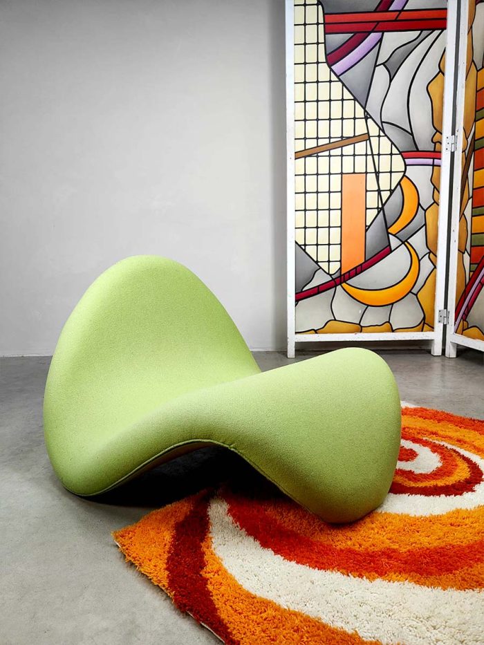 Midcentury lounge chair Tongue design tong Pierre Paulin Artifort 6