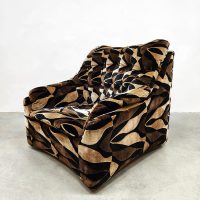Midcentury interior German design velvet lounge sofa chair bank fauteuil set 'Geometric graphic dessin'