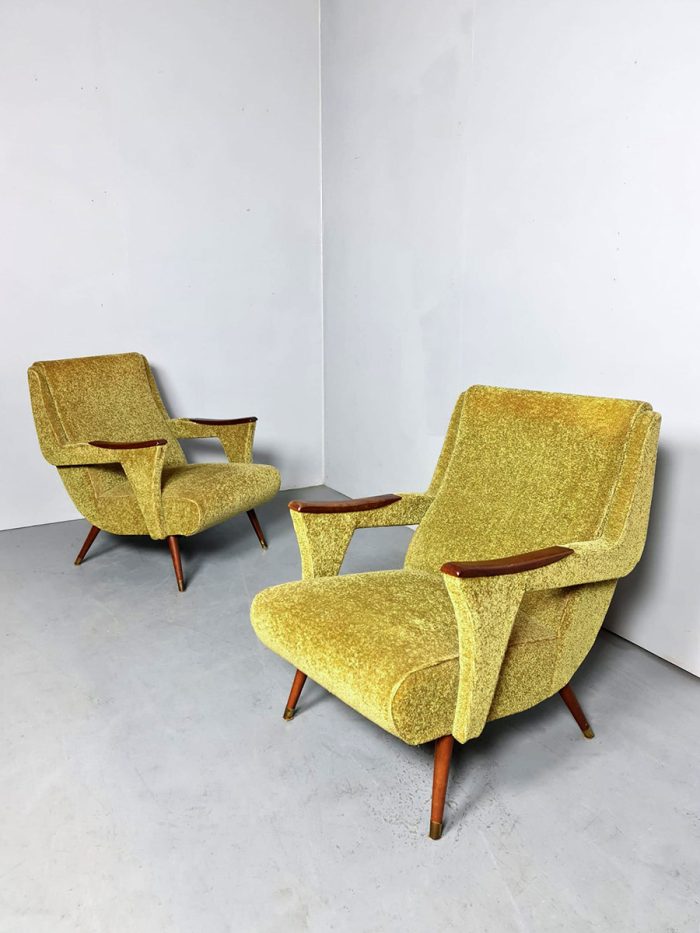 Vintage sixties armchairs lounge chairs fauteuil jaren 60