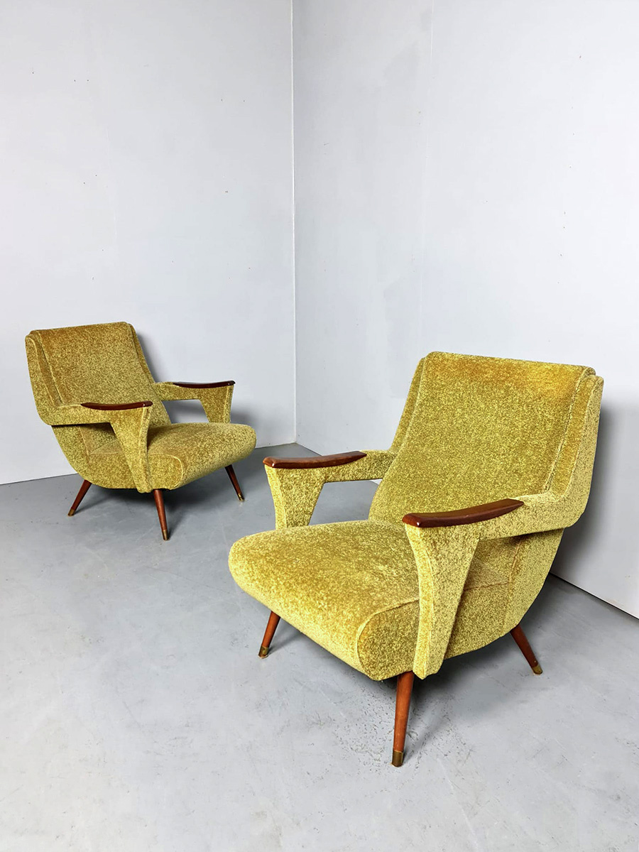 Vintage sixties armchairs lounge chairs