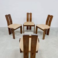 Vintage German brutalism dining chairs eetkamer stoelen