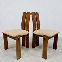 Midcentury vintage retro brutalism dining chairs eetkamer stoelen