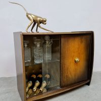 Vintage Art Deco style liquor cocktail cabinet dranken kast 1950's