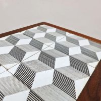 Vintage design danish tile side table coffee table bijzettafeltje Deens 'Escher style'
