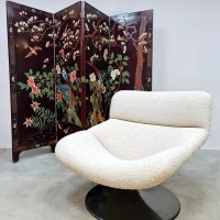 Vintage swivel chair lounge fauteuil draaifauteuil F518 Geoffrey Arttifort Dutch design