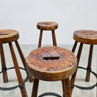 Vintage Spanish barstools stool barkrukken Brutalism