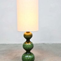 Vintage green ceramic bubble table lamp Kaiser Leuchten