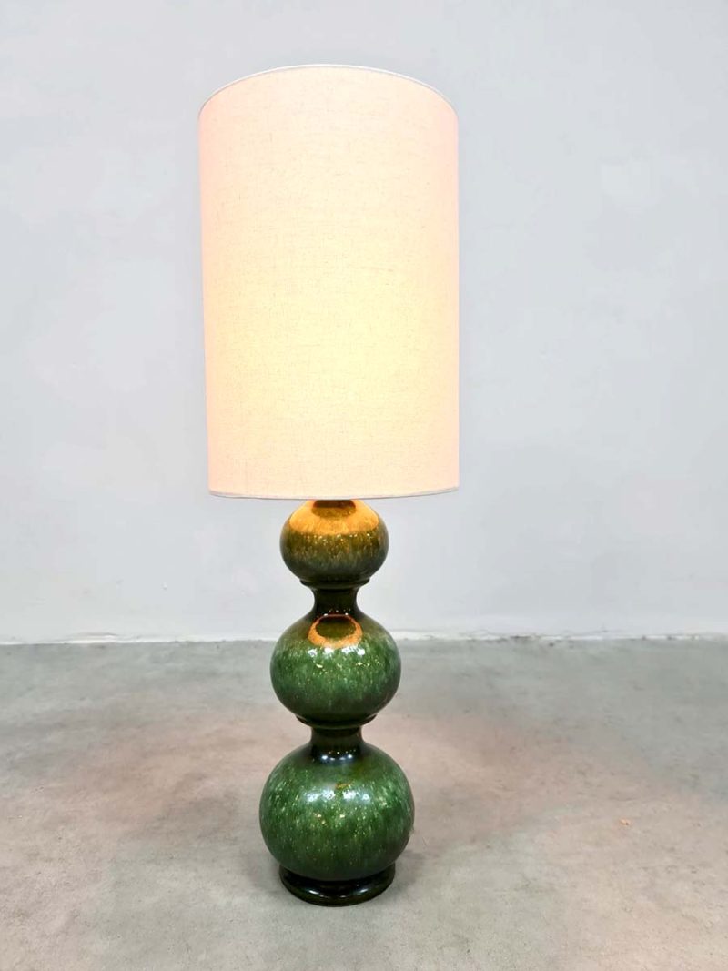 Vintage green ceramic bubble table lamp Kaiser Leuchten | Bestwelhip