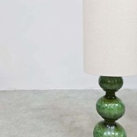 Midcentury sixties green ceramic bubble table lamp keramiek Kaiser Leuchten vintage jaren 60 retro