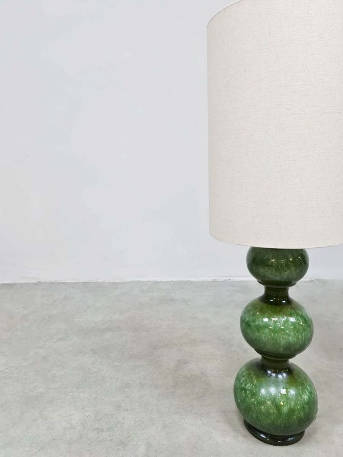 Vintage green ceramic bubble table lamp keramiek Kaiser Leuchten Bestwelhip