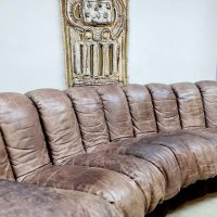 Vintage de Sede modular leather Snake sofa DS 600 Elenora Peduzzi