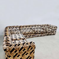 Midcentury design modular sofa elementen bank ‘Geometric velvet de luxe’