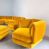 Midcentury design yellow modular sofa lounge 'Pentagon'