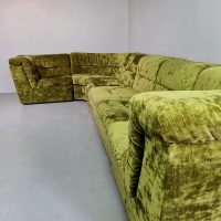 Vintage design modular sofa lounge bank green velvet 'Groovy 70s'