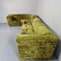 Vintage midcentury modular sofa velvet green 70s