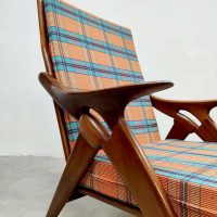 Midcentury Dutch design armchairs de Ster Gelderland 'de knoop' fauteuils