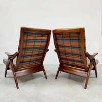 Vintage Dutch design armchairs de Ster Gelderland 'de knoop' Nederlands ontwerp fauteuils